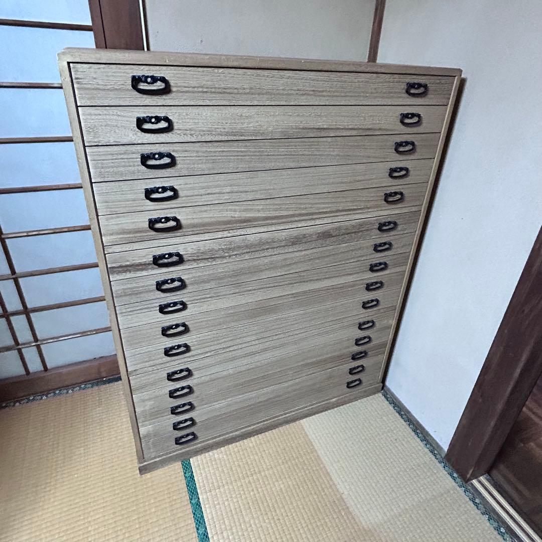 高級 桐箪笥 浅引き15段 幅98cm 帯 着物 書画収納