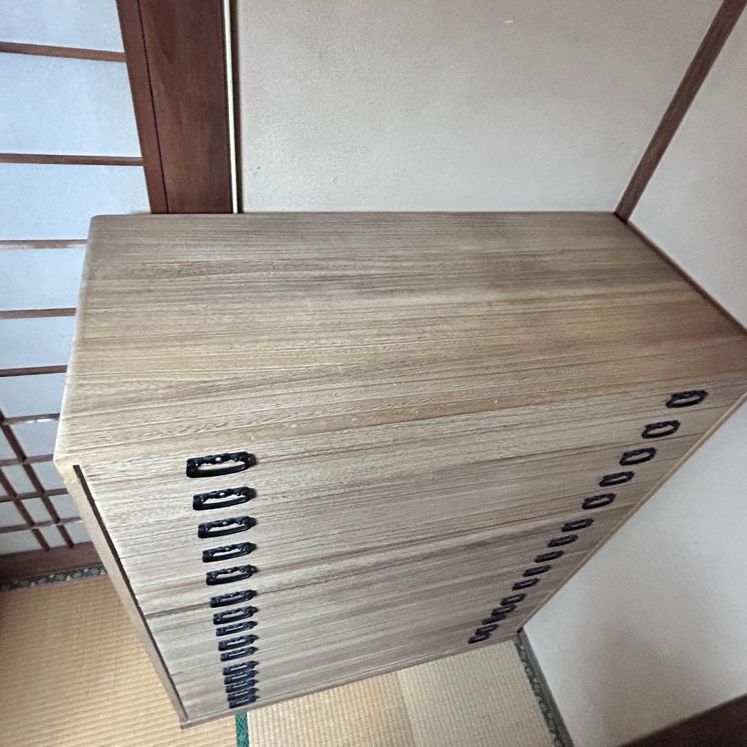 高級 桐箪笥 浅引き15段 幅98cm 帯 着物 書画収納