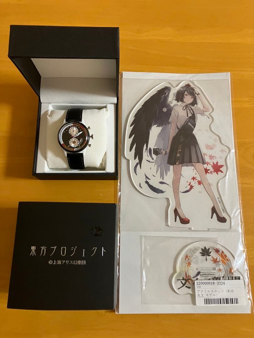 動作確認済 射命丸文 モデル 腕時計 アクリルスタンドセット 東方Project