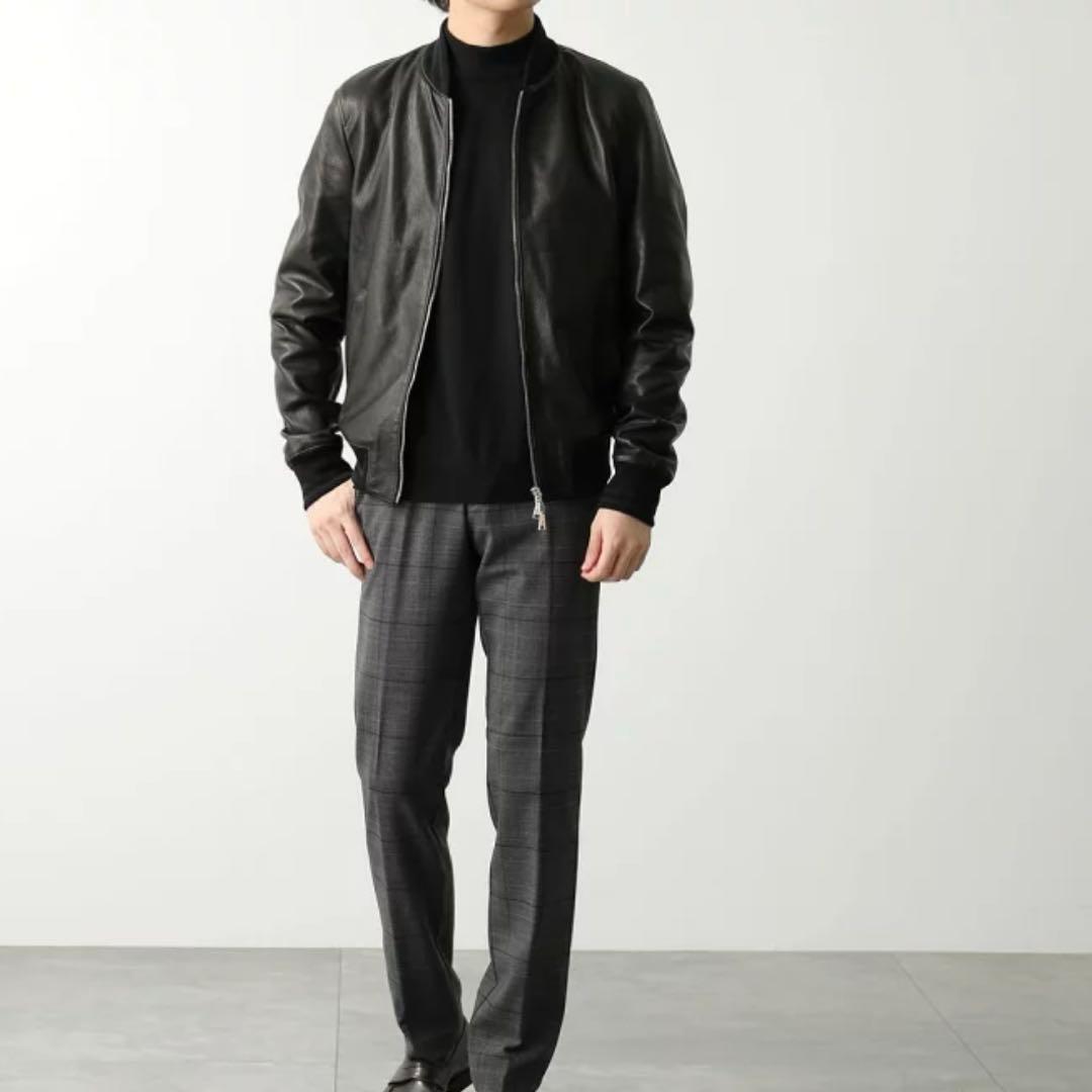 未使用TAGLIATORE タリアトーレ /定価18万 羊革 48 M〜L黒