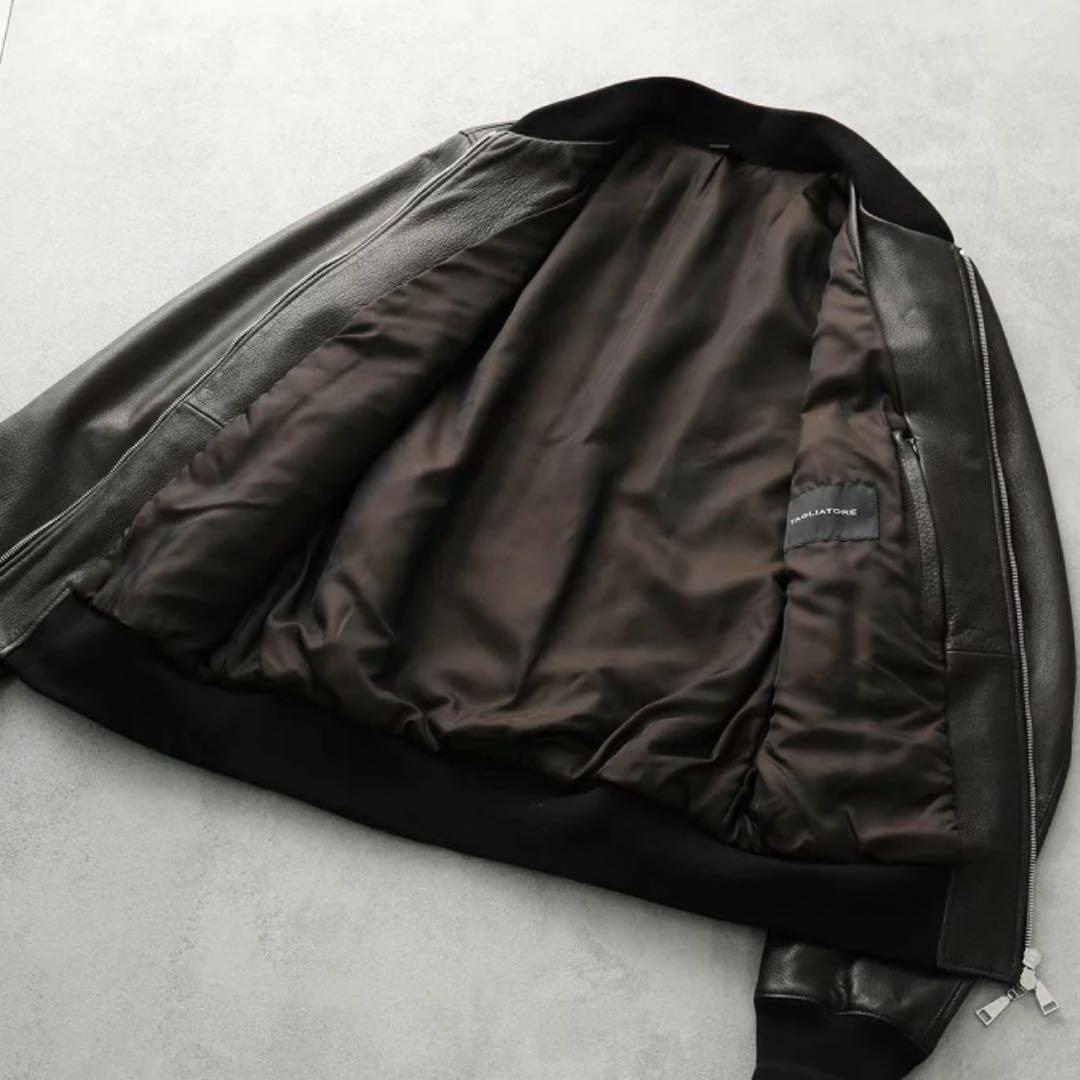 未使用TAGLIATORE タリアトーレ /定価18万 羊革 48 M〜L黒