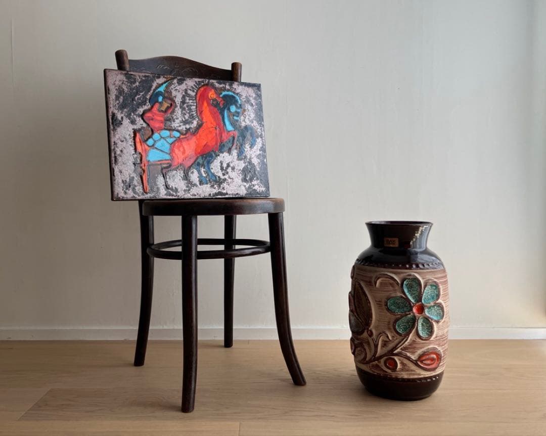 工芸品 Vintage Ruscha Fat Lava Wall Plate