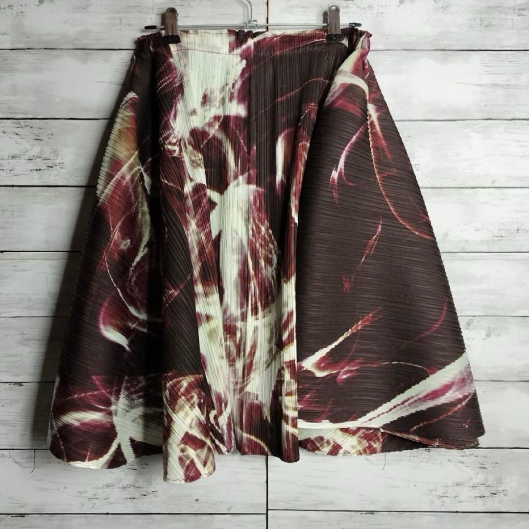 イッセイミヤケ プリーツプリーズ スモークバウンスフレアスカート