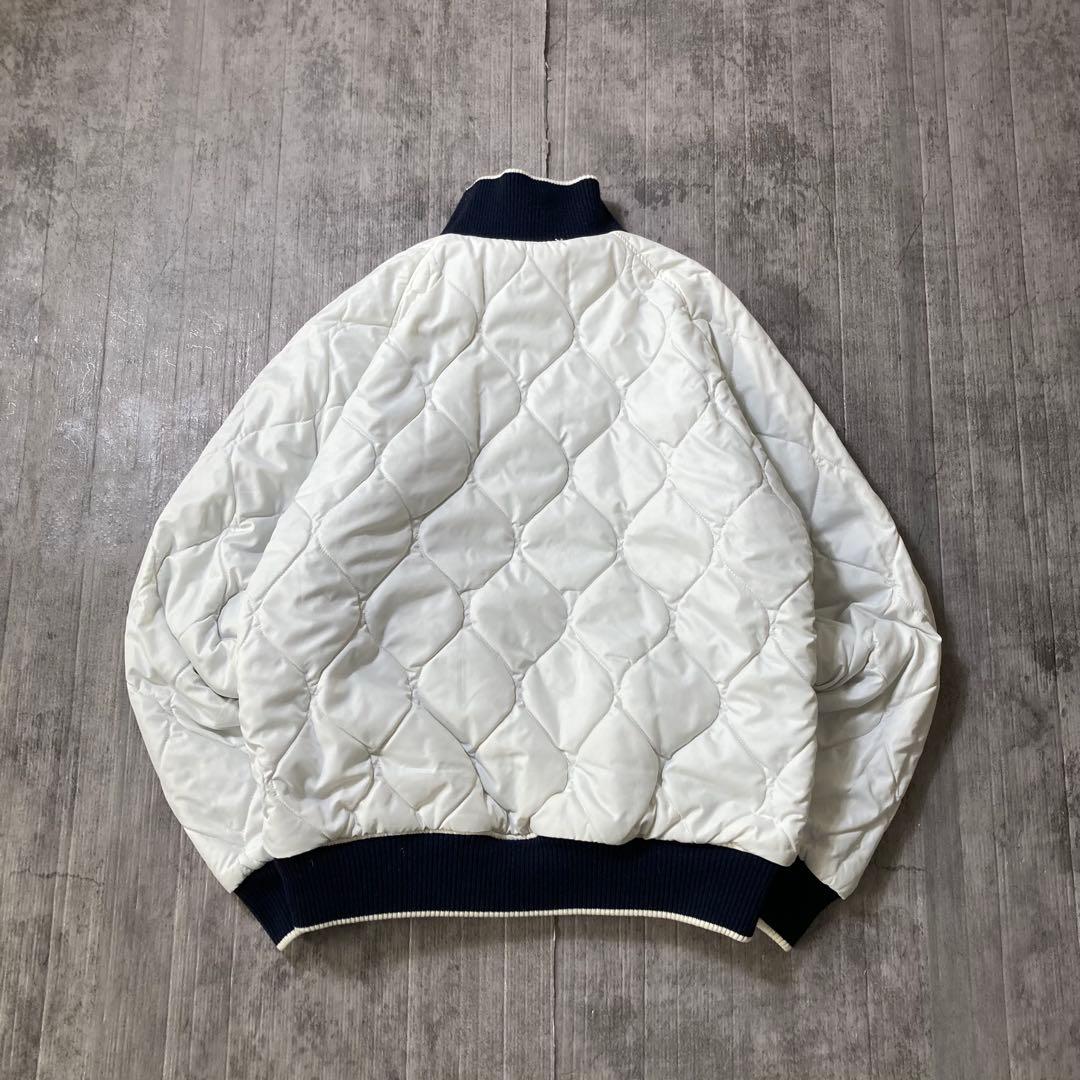 00s PUMA ベロア　中綿ジャケット　リバーシブル　紺　白　XL