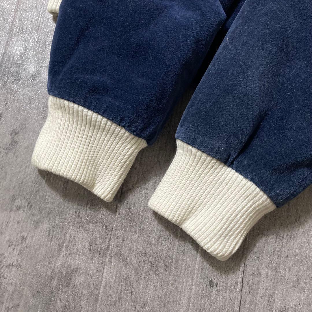 00s PUMA ベロア　中綿ジャケット　リバーシブル　紺　白　XL