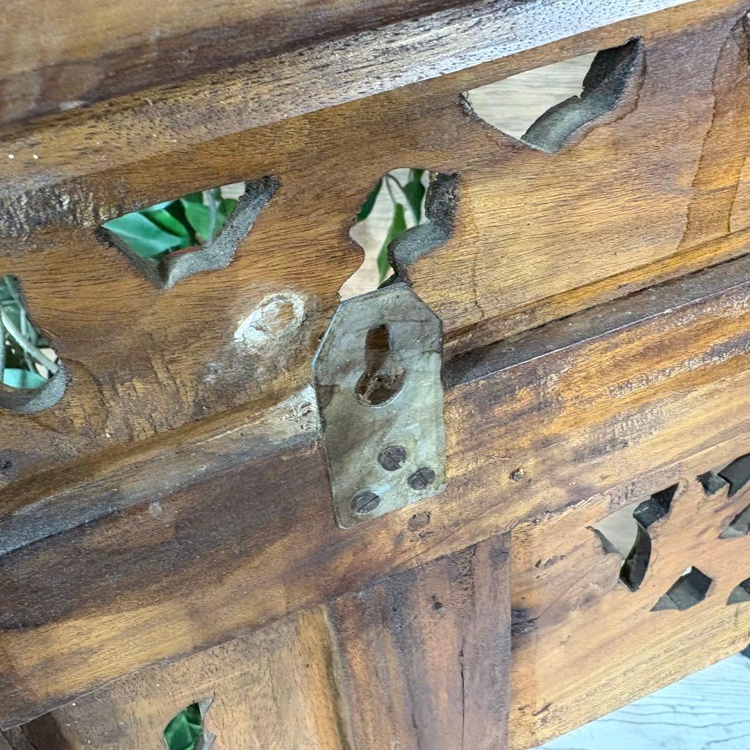 アンティークビンテージ年代物壁掛けパネル80×90木製インテリアウォールパネル