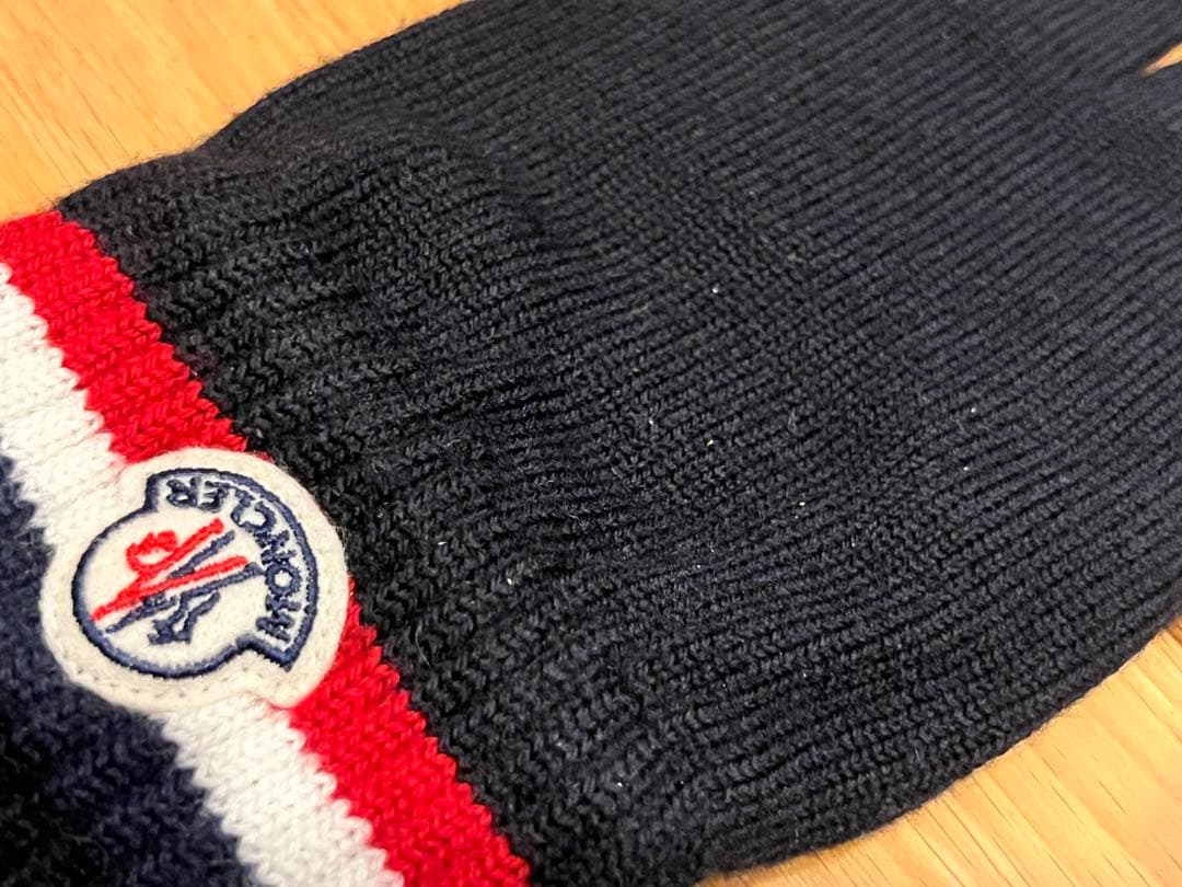 美品★MONCLER モンクレール 手袋★Lサイズ★ 黒色★