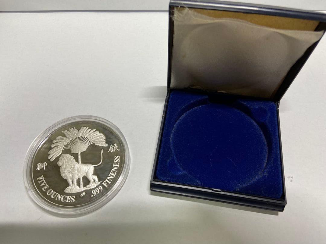 純銀製 シンガポール 1986年 ハレー彗星 5オンス 記念メダル