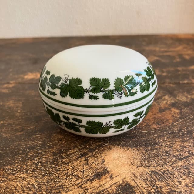 希少 1930年代 マイセン 陶器ボックス ヴァインリーフ セミアンティーク