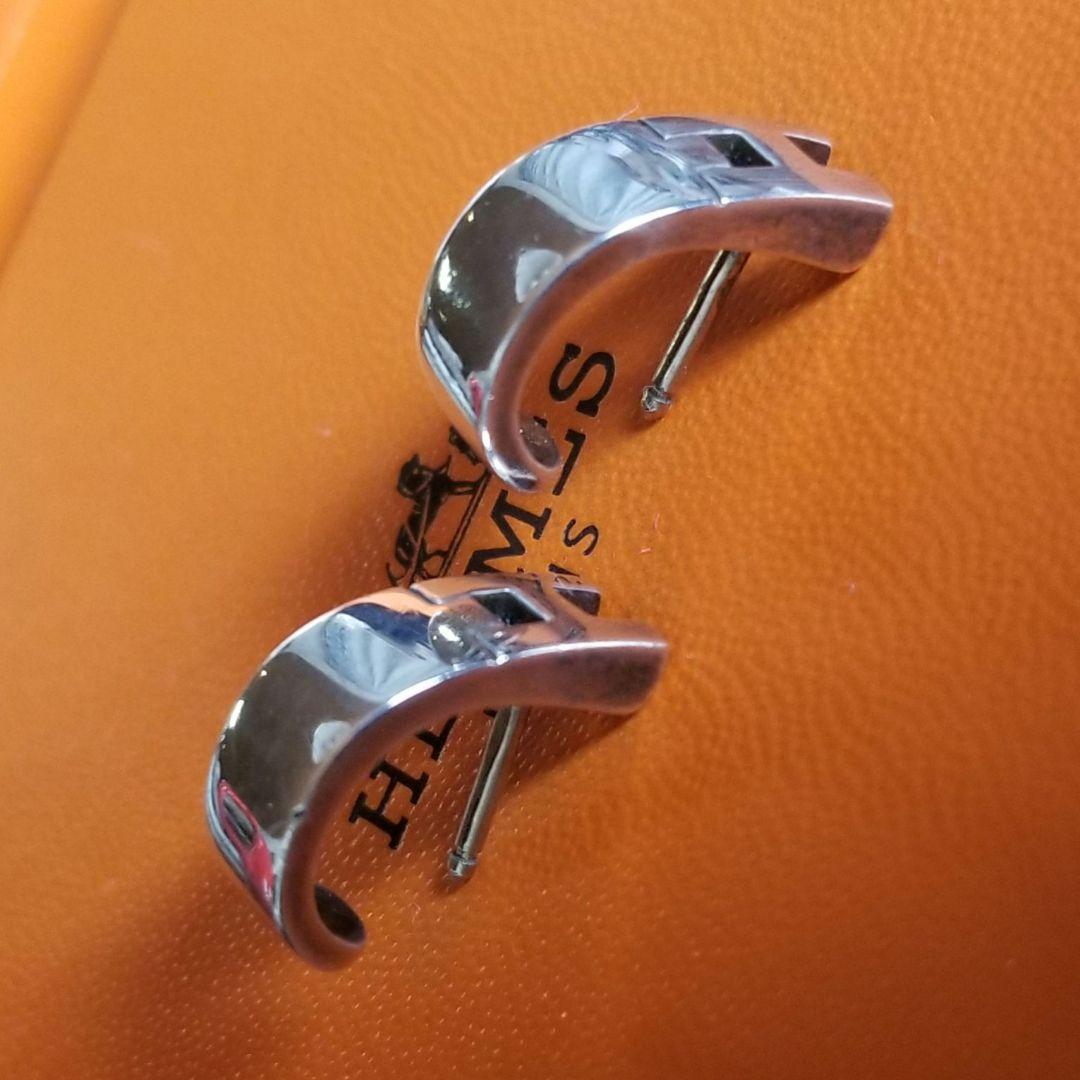 エルメス　ヘラクレスピアス　シルバー925×18金ホワイトゴールド　ユニセックス