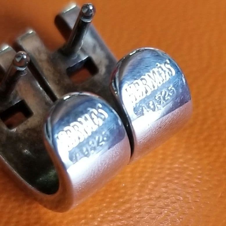 エルメス　ヘラクレスピアス　シルバー925×18金ホワイトゴールド　ユニセックス