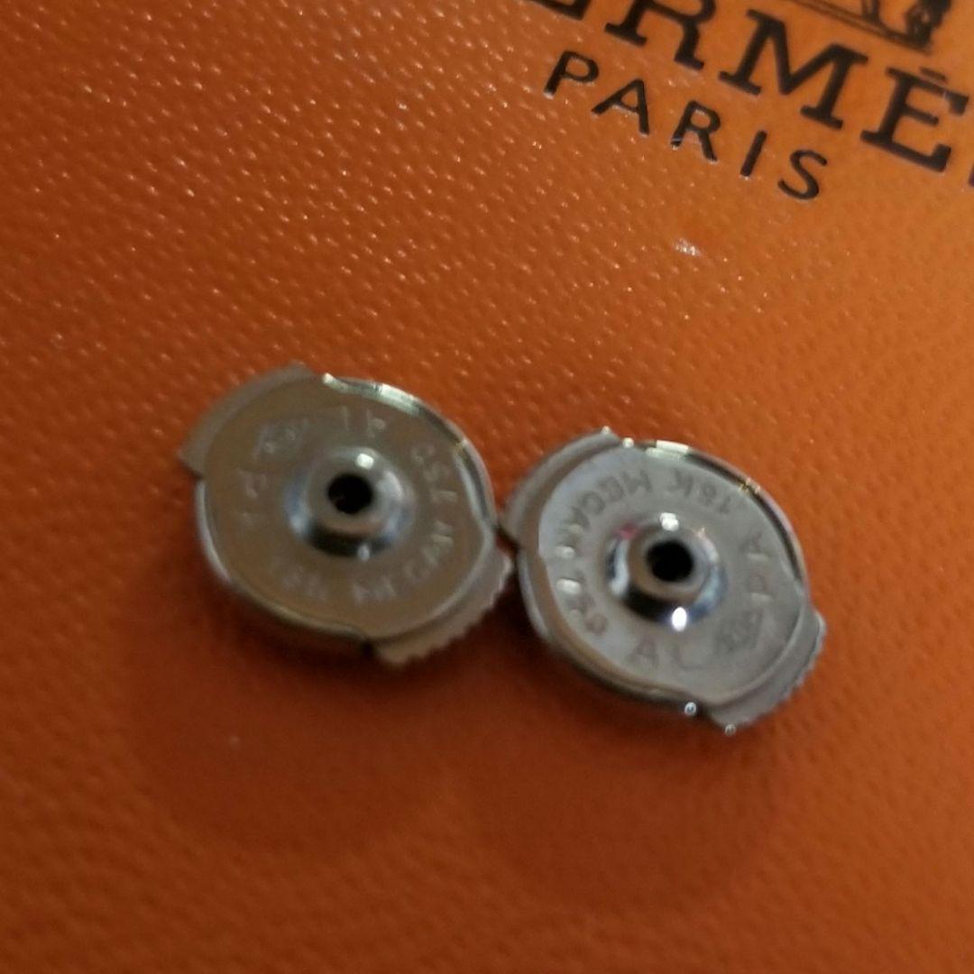 エルメス　ヘラクレスピアス　シルバー925×18金ホワイトゴールド　ユニセックス