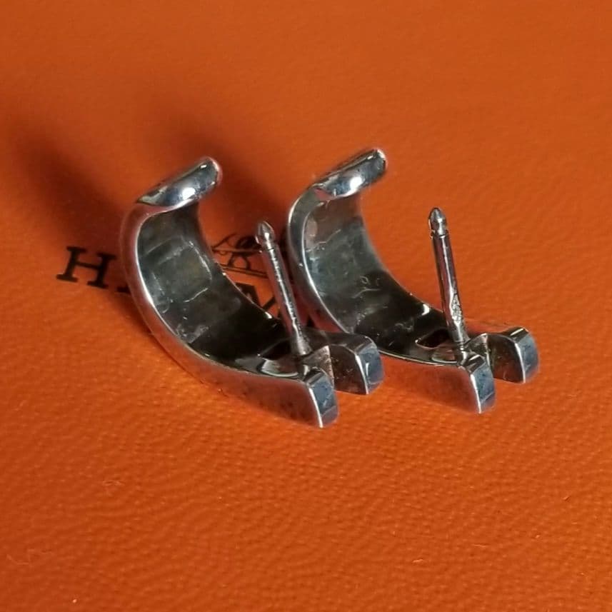 エルメス　ヘラクレスピアス　シルバー925×18金ホワイトゴールド　ユニセックス