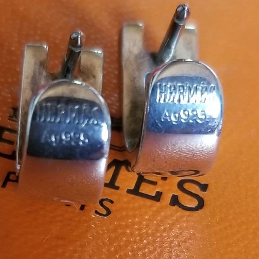 エルメス　ヘラクレスピアス　シルバー925×18金ホワイトゴールド　ユニセックス