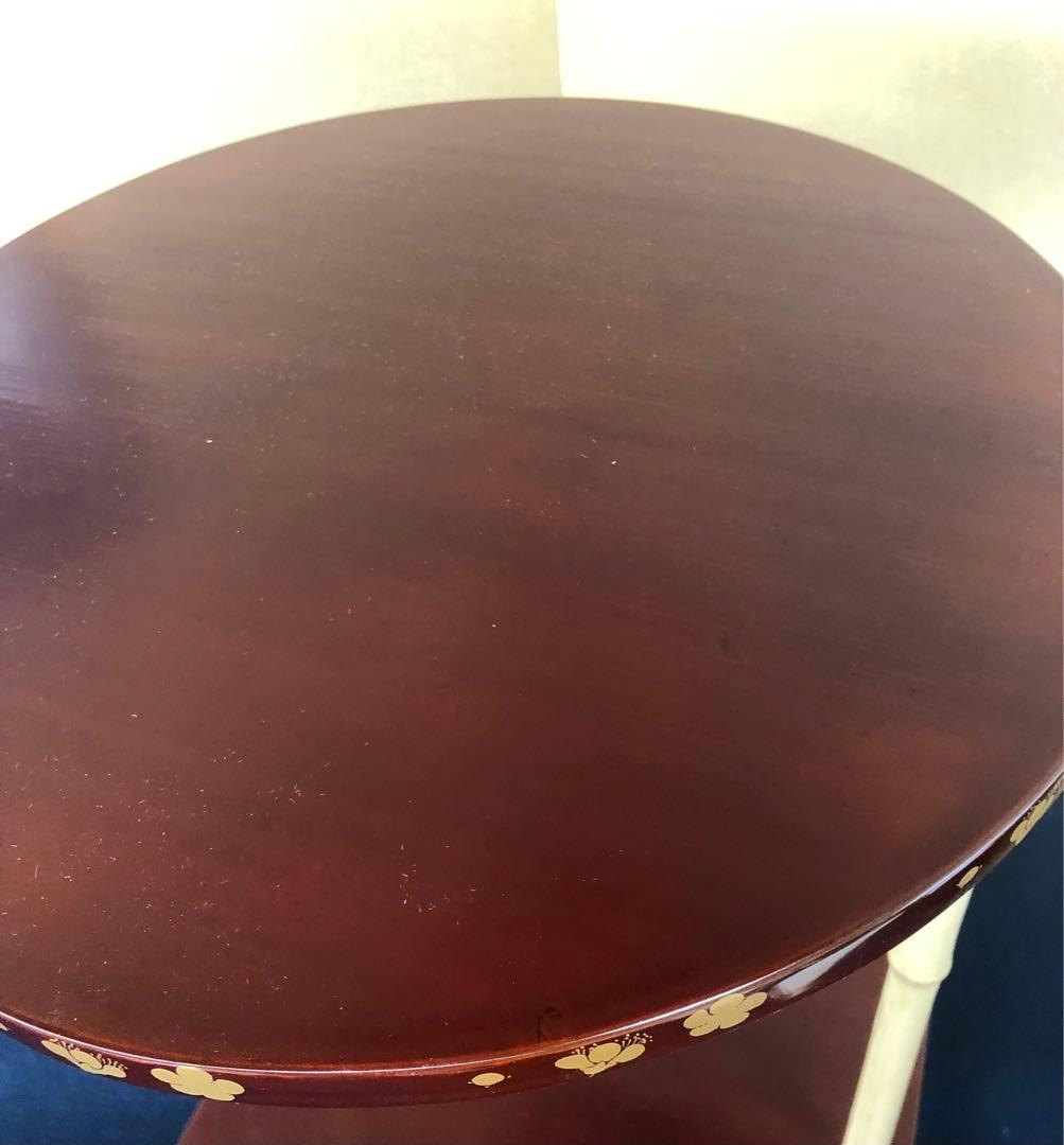 《R》茶道具 溜塗 三友棚 組立式 塗師 川瀬表完作 共箱　260114き3