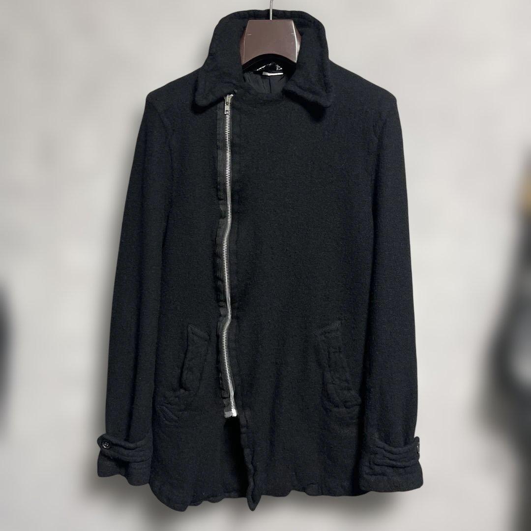 ブラックコムデギャルソン 21AW 斜めジップ ウール縮絨