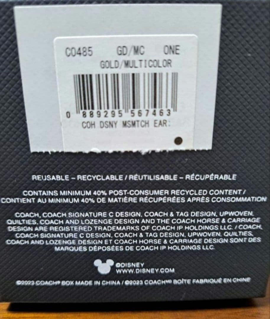 【新品】箱なし　COACH　ディズニー　両耳　ピアス　アクセサリー　レア