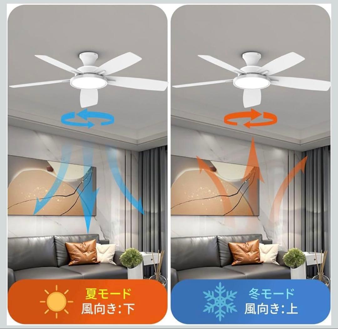 【新品】TALOYA シーリングファンライト LED天井ファンライト 白