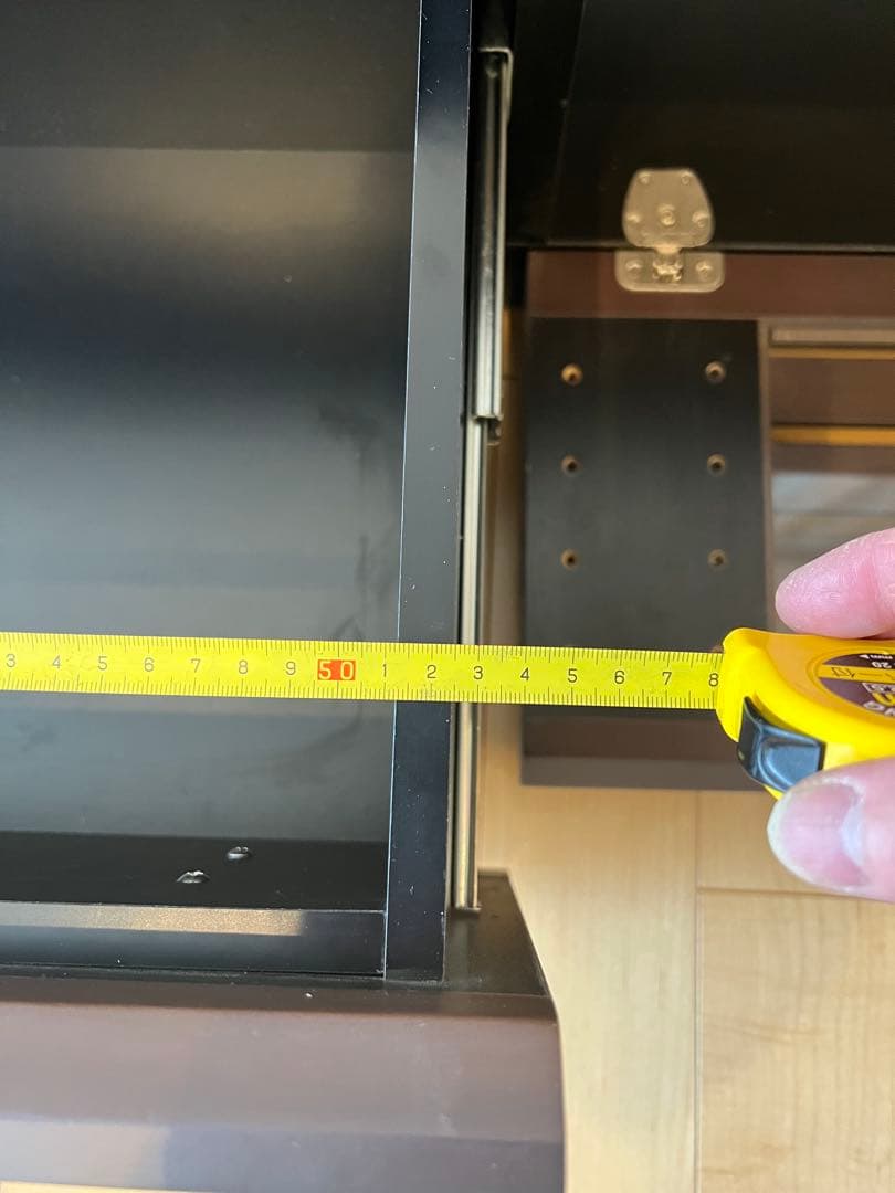 【中古品】ダークブラウン テレビ台 引き出し付き