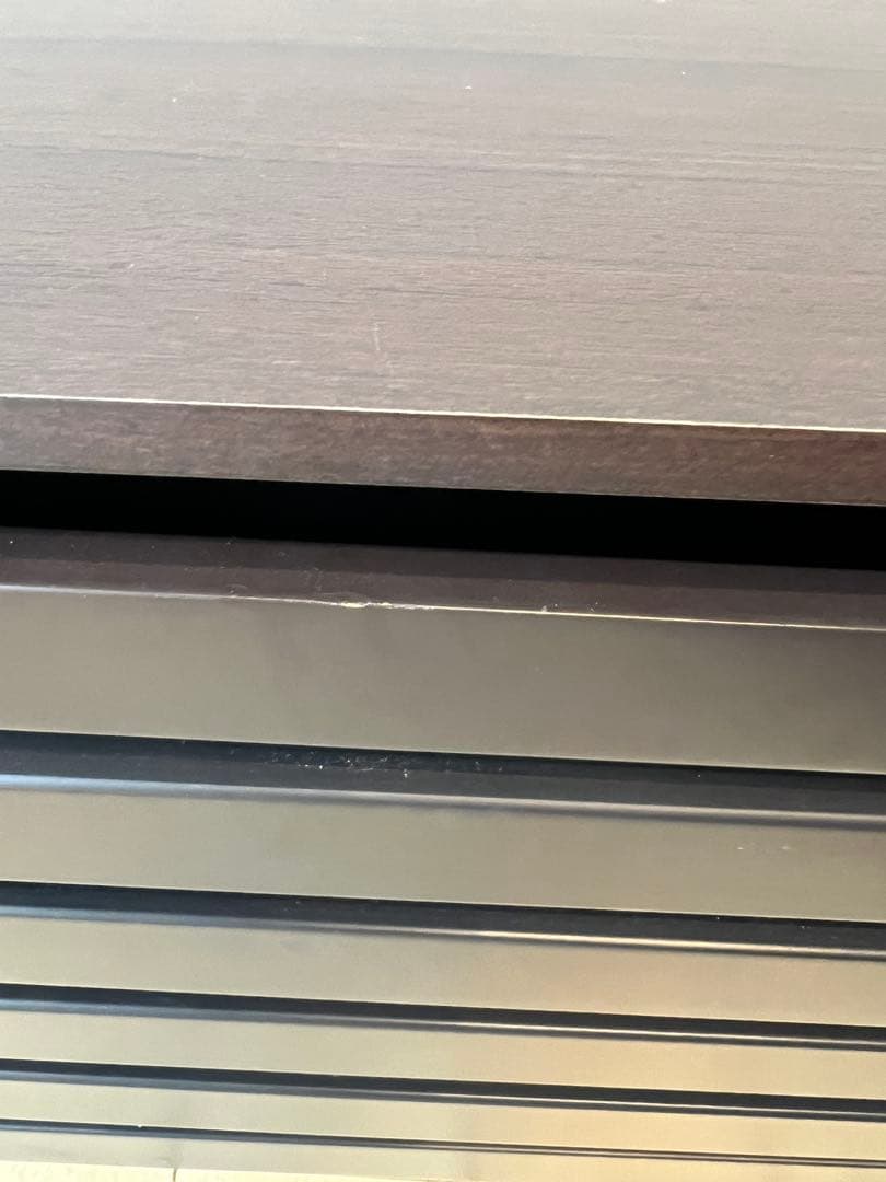 【中古品】ダークブラウン テレビ台 引き出し付き