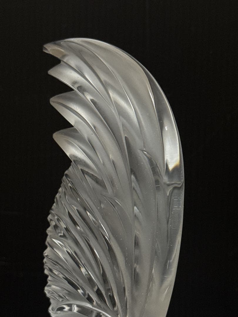 LALIQUE クリスタル 鶏 コックナン カーマスコット 置物 サイン入