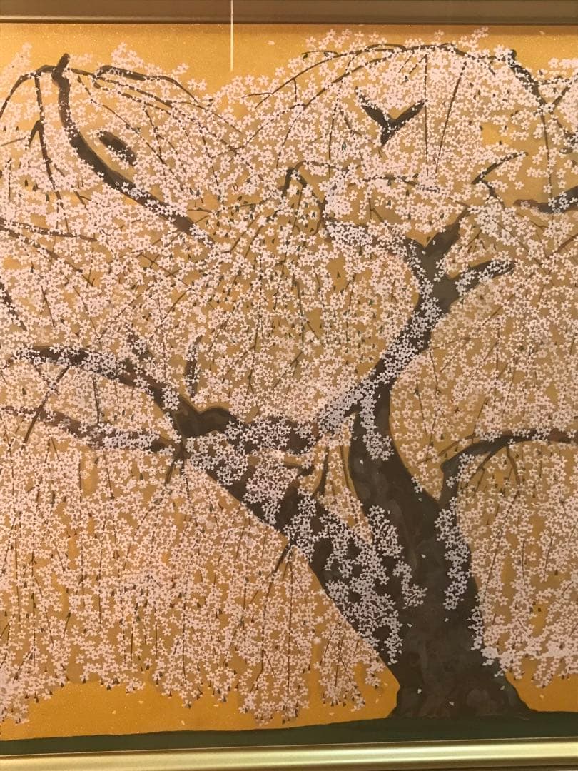 TUSAさま専用 中島千波「久遠寺の瀧櫻」木版画直筆サイン・作品証明シール有り