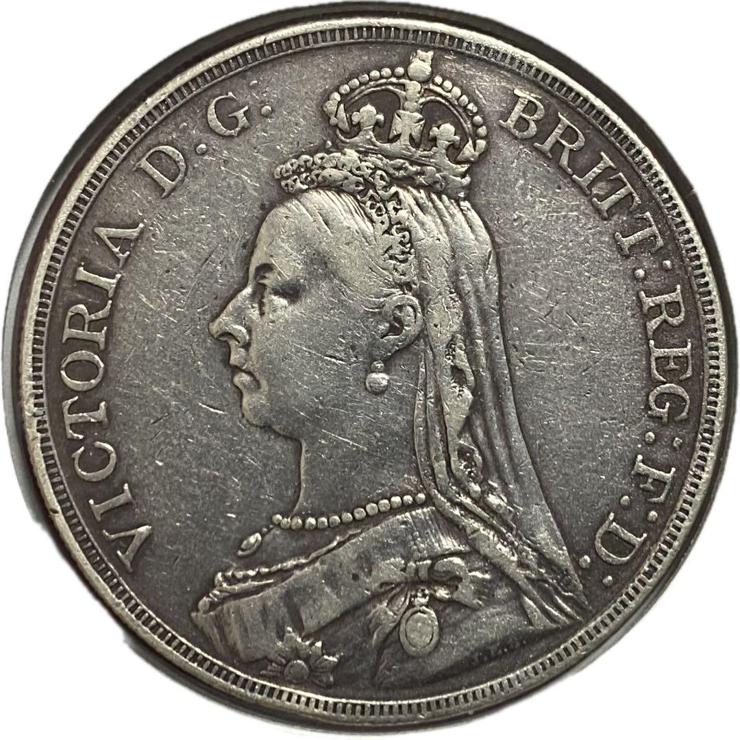 1889年 ヴィクトリア女王 銀貨 1ドル 本物保証