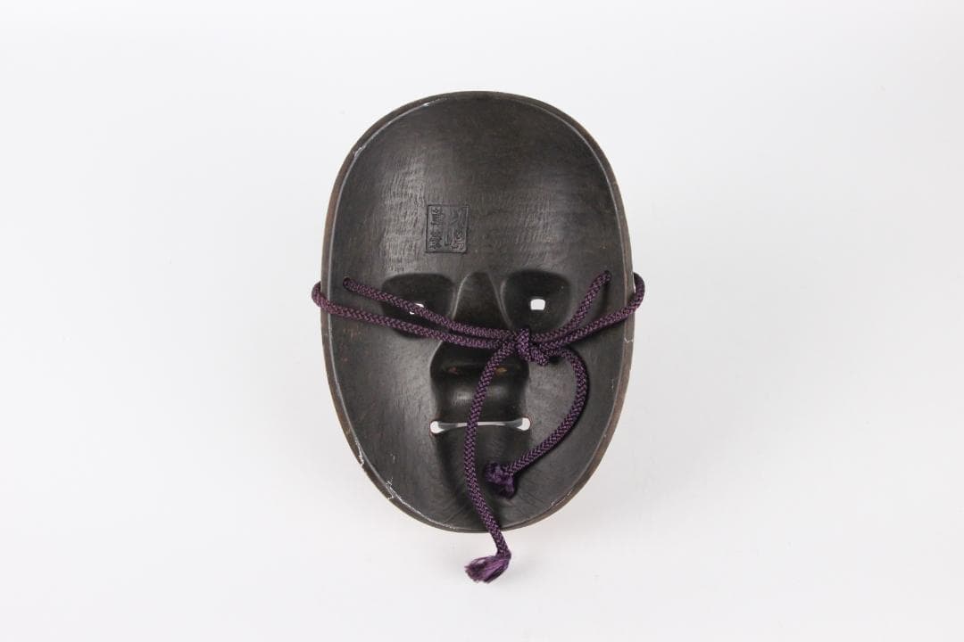 能面 猩々 能面袋付き 美品　美男　児嶋草　銘　あり EL11-10