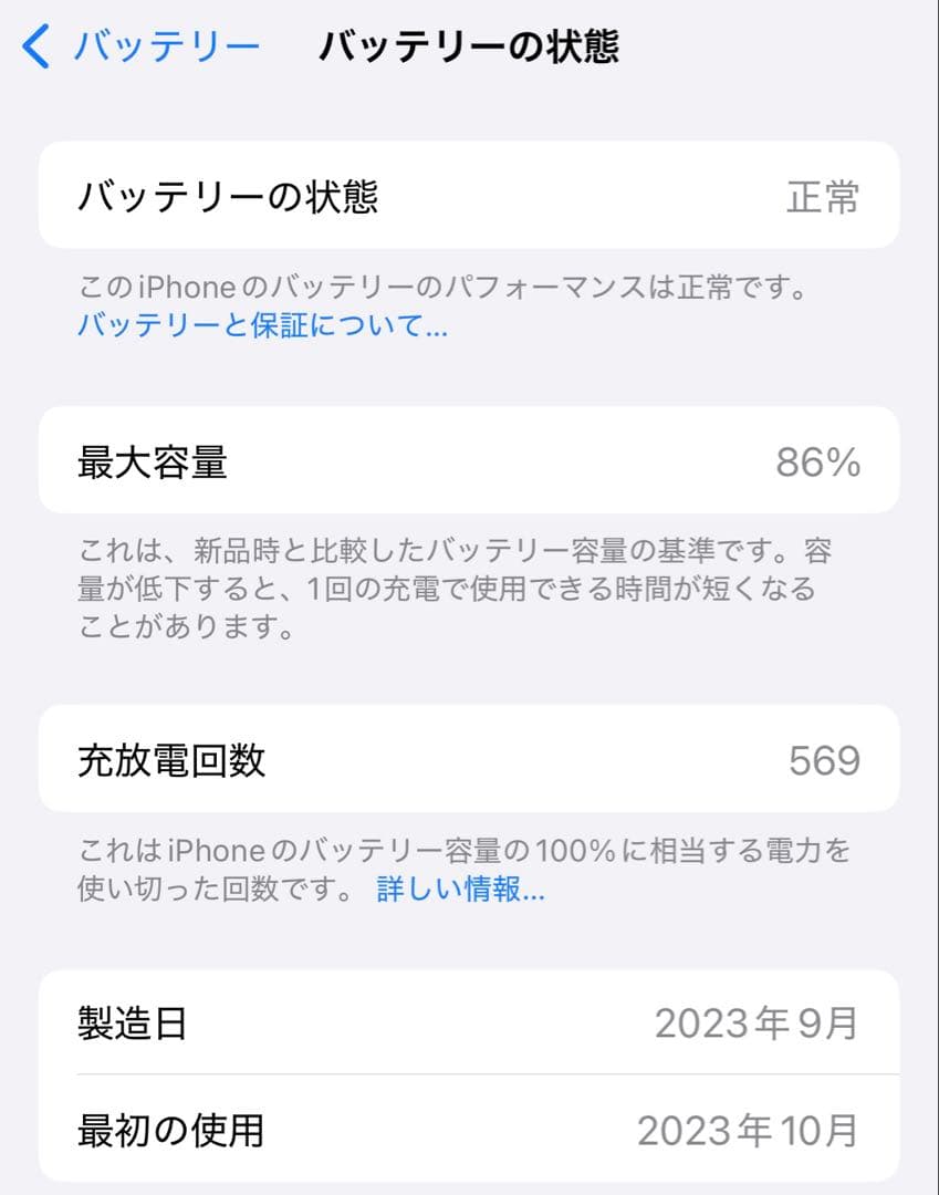 【 美品 】iPhone15pro 256GB ホワイトチタニウム