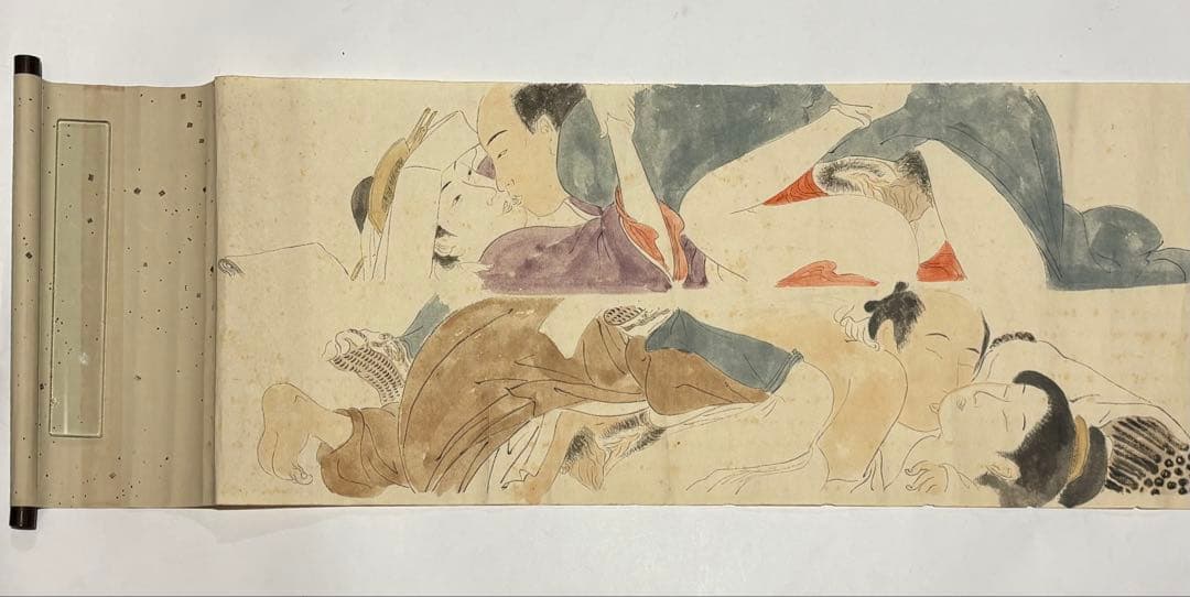 「春画絵巻物」彩色 手書き 1巻|艶本 浮世絵 和本 わじるし