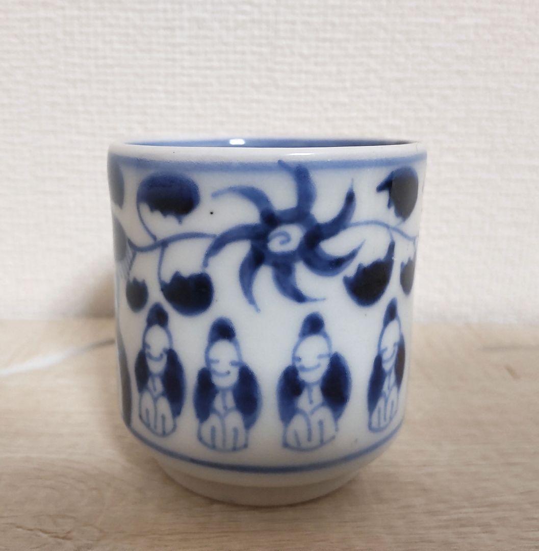 古伊万里　染付人物・獅子覗