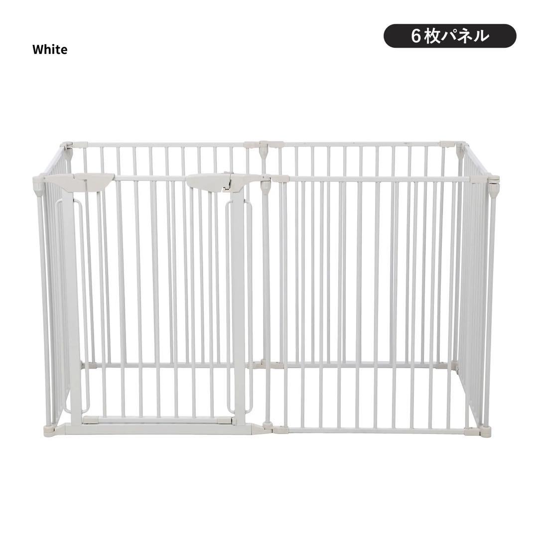 City Dog ホワイトペットプレイペン 6枚パネル（ノーマルサイズ）