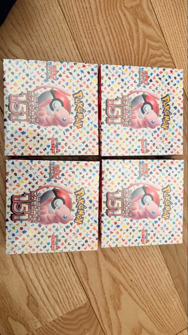 モトスティカポケモンカード151 4BOX シュリンク付き