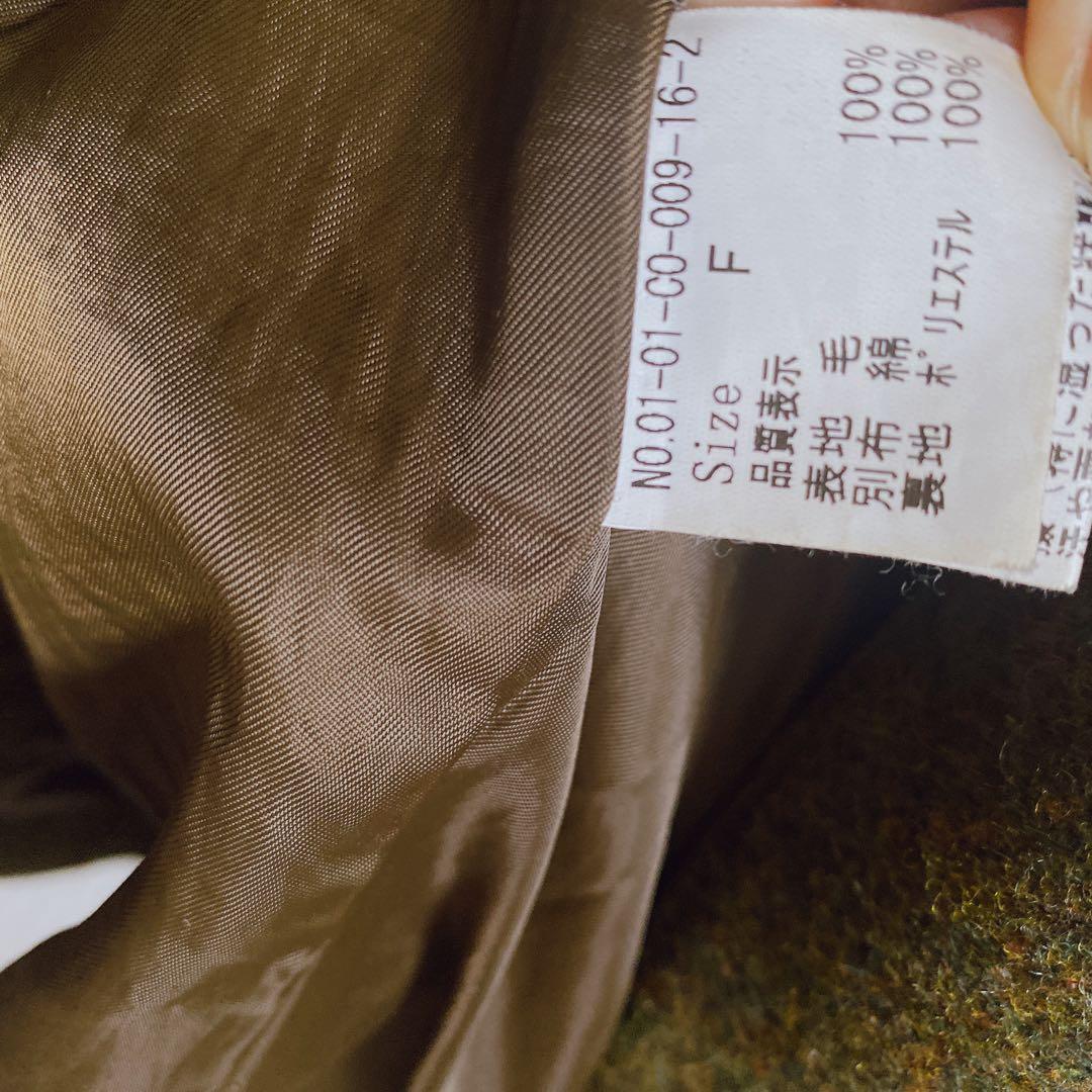 きれいめ◎CHILD WOMAN ウール　チェスターコート　オリーブカーキ系