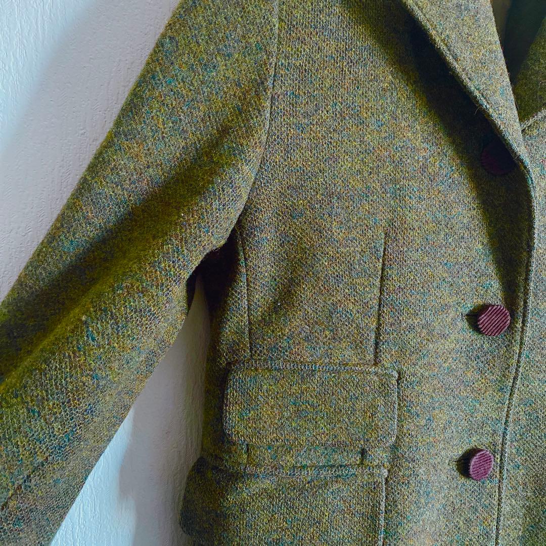 きれいめ◎CHILD WOMAN ウール　チェスターコート　オリーブカーキ系