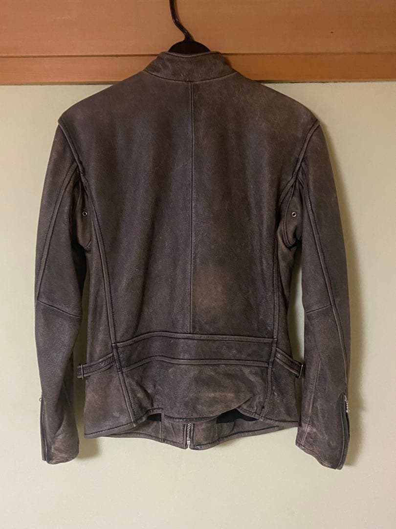 AVIREX ダークブラウン レザーライダースジャケットM