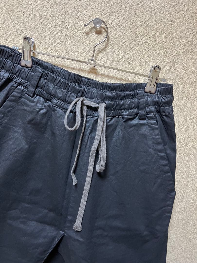 A.F ARTEFACT/サルエルクロップドパンツ/コーティング/黒ブラック2