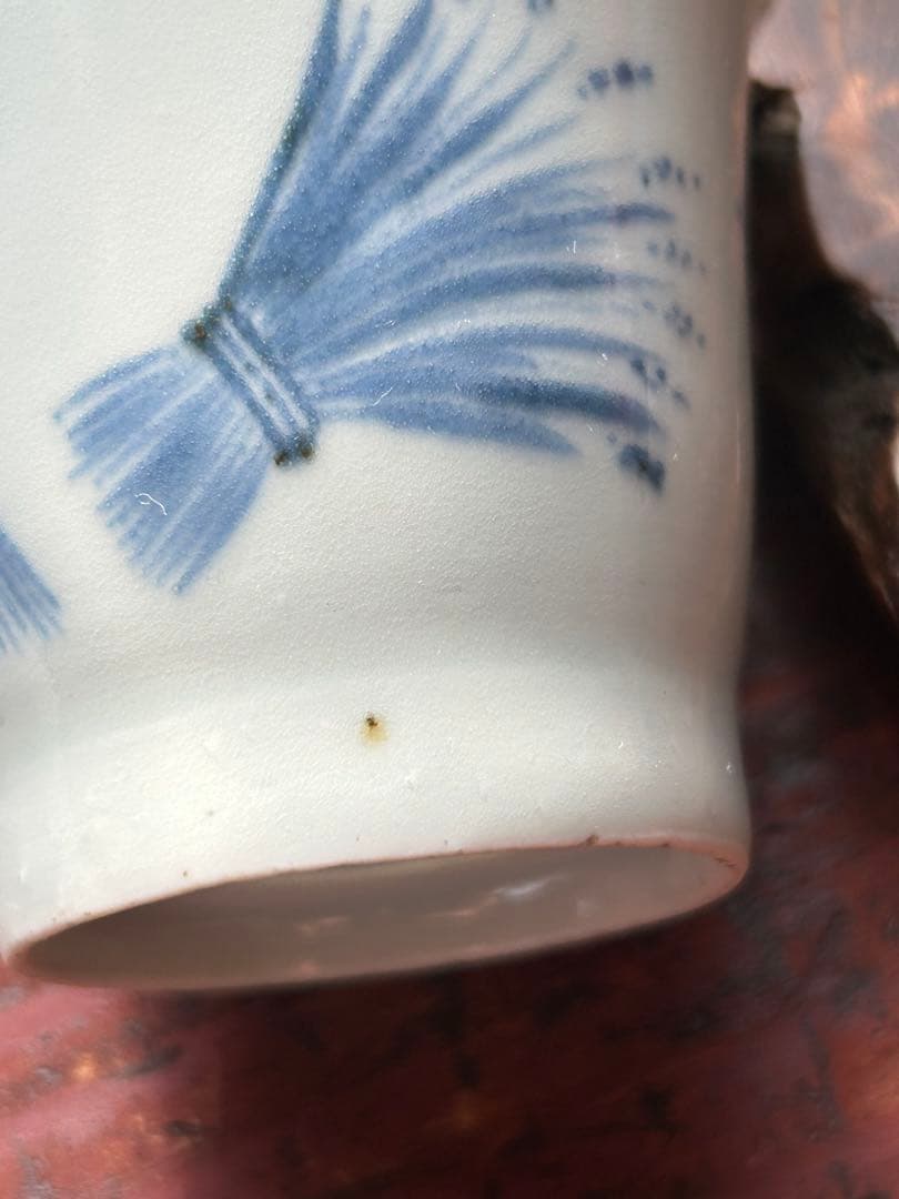 ✨【古伊万里】⭐️蕎麦猪口　稲穂に鳥文　骨董　時代物　湯呑み　江戸期