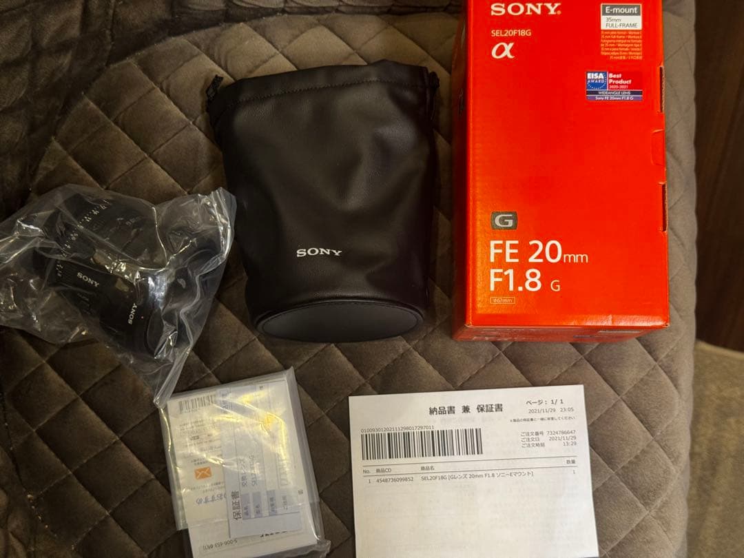 Sony FE 20mm F1.8 G使用数回美品フィルター付き