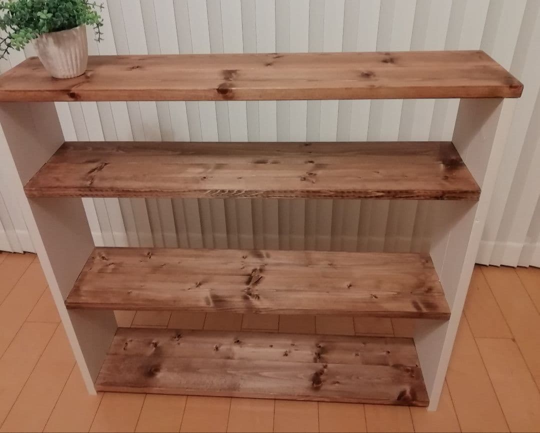 ハンドメイドシェルフ/収納棚/ホワイト【送料込み】