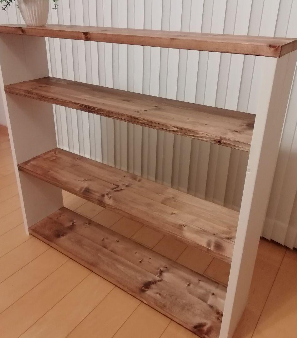 ハンドメイドシェルフ/収納棚/ホワイト【送料込み】