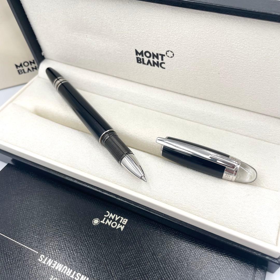 鑑定済・美品★モンブラン　スターウォーカー　ボールペン　ブラック×シルバー　箱