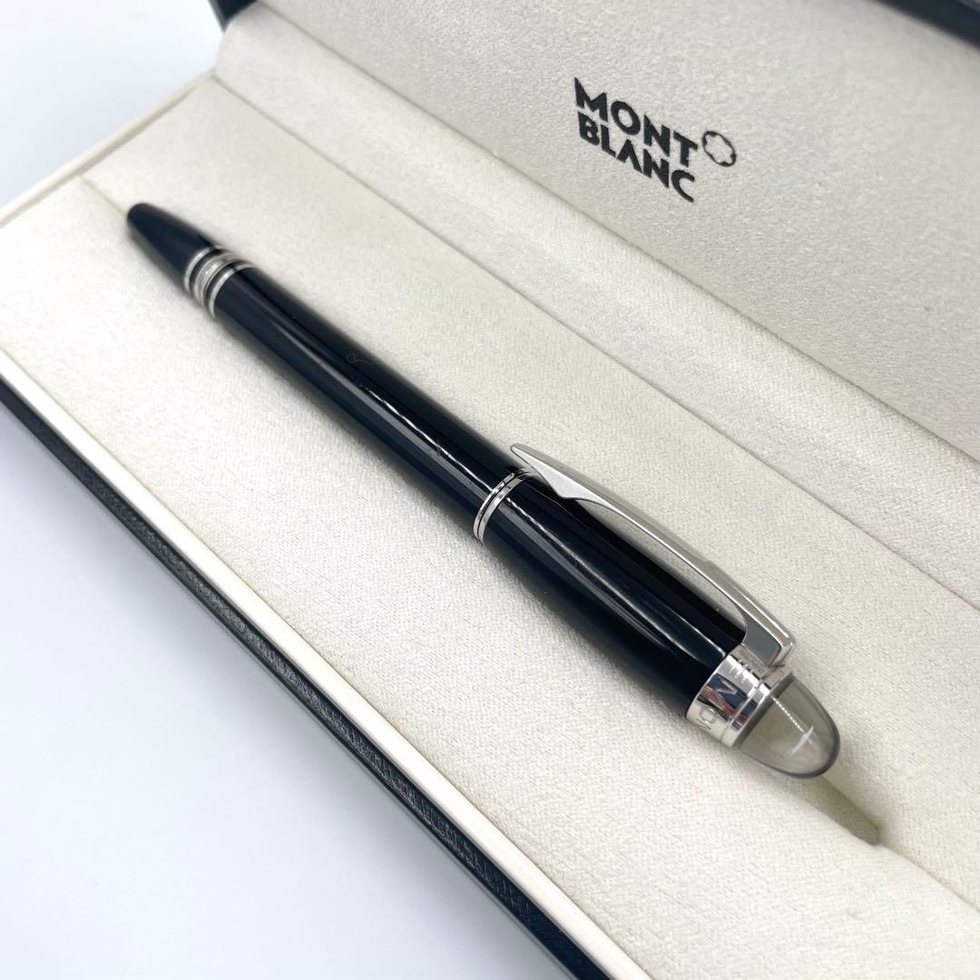 鑑定済・美品★モンブラン　スターウォーカー　ボールペン　ブラック×シルバー　箱