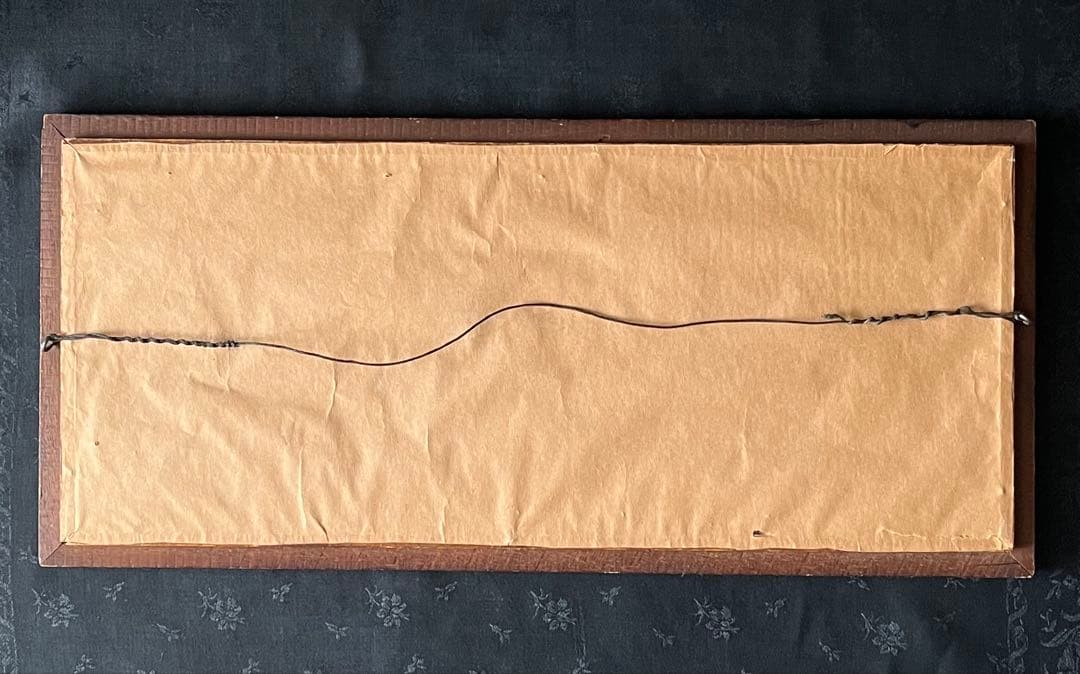 アンティークヴィクトリアンガラスフレーム壁掛け額装飾ペーパードール紙もの