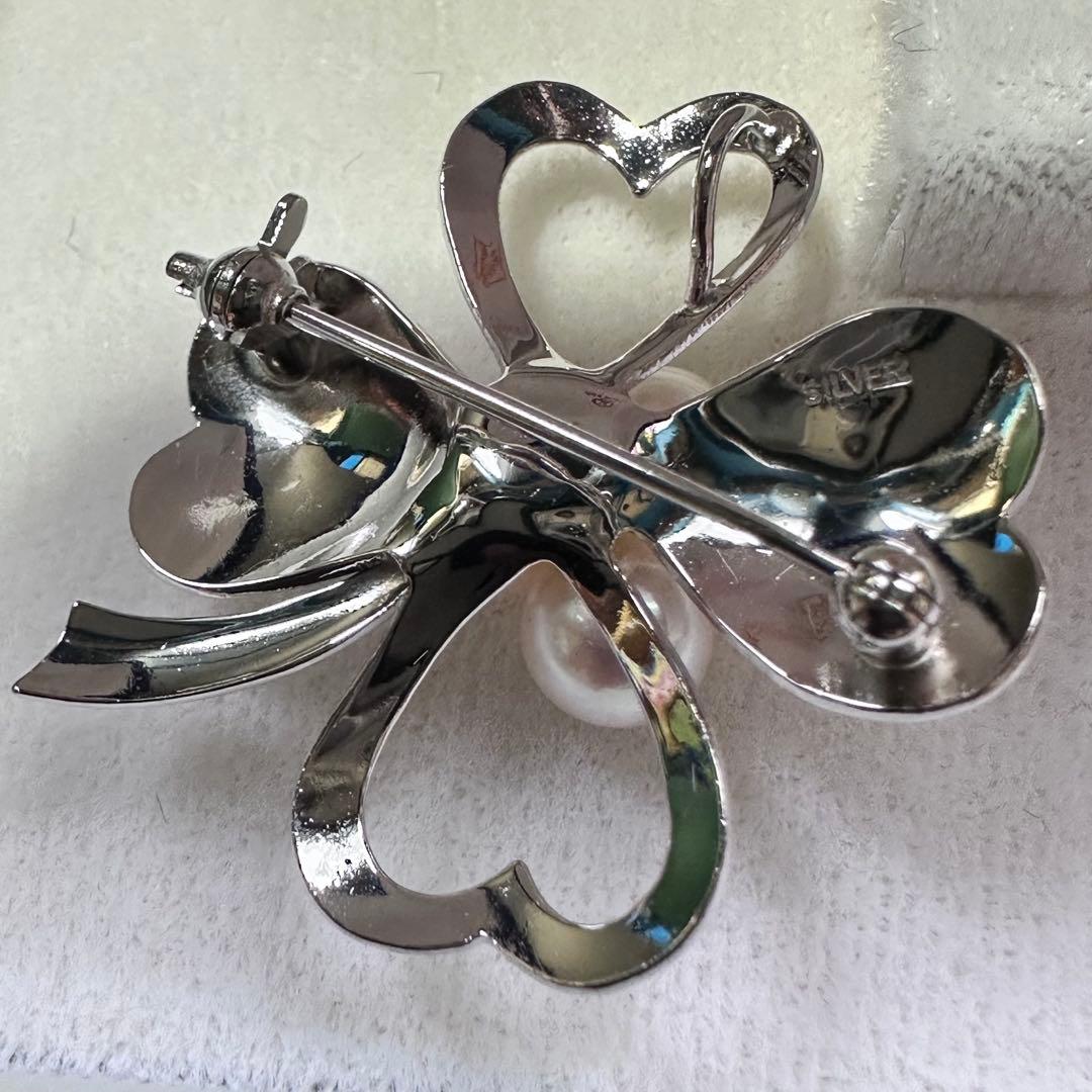 本真珠パールブローチ　シルバー製　新品未使用品