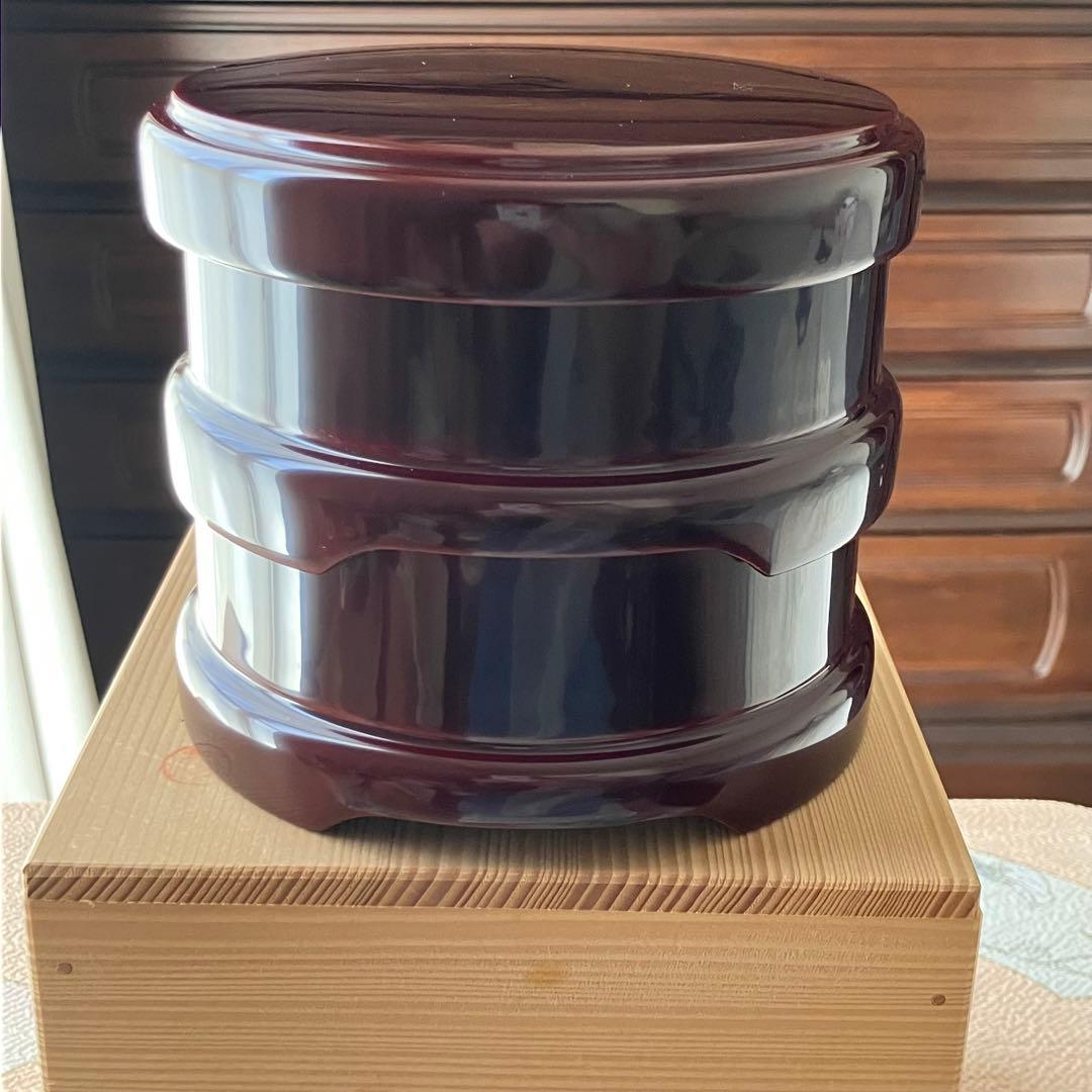 象彦　丸重 脚付き 二段重箱