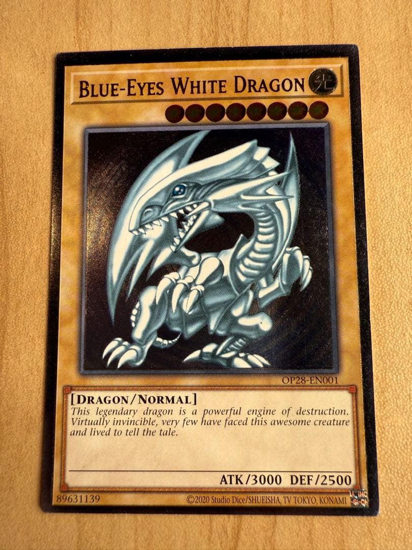 青眼の白龍　ブルーアイズホワイトドラゴン　遊戯王　OTS28 北米版　レリブル