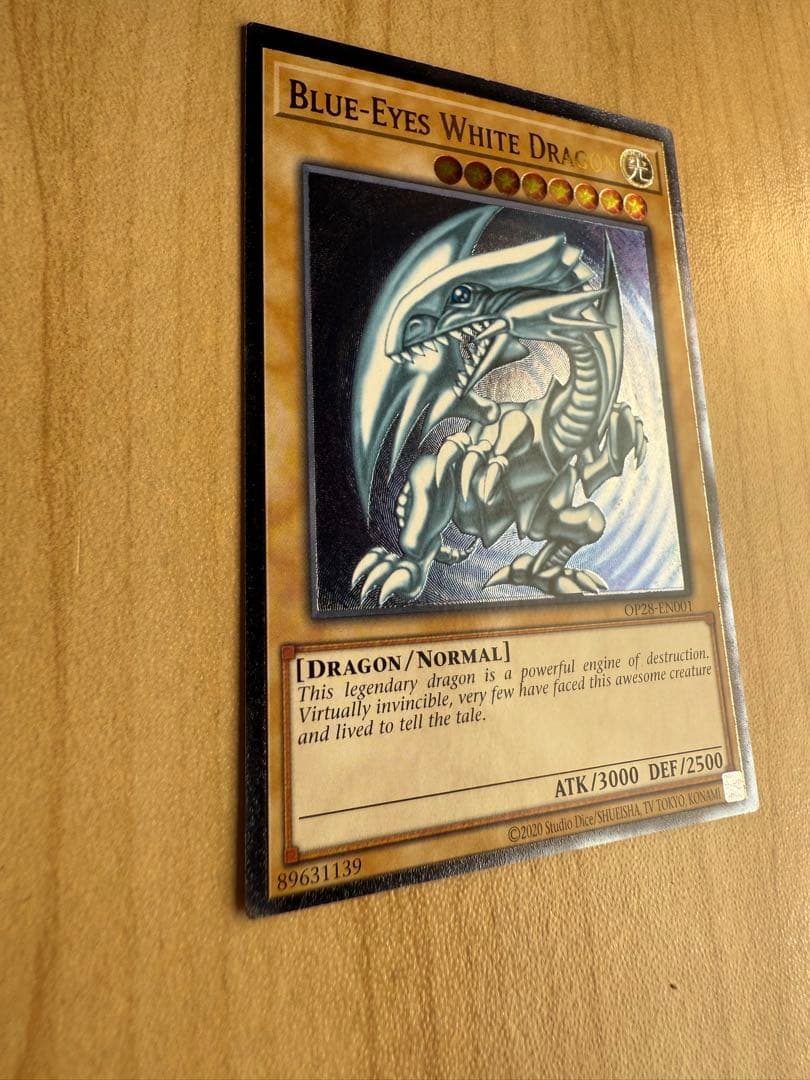青眼の白龍　ブルーアイズホワイトドラゴン　遊戯王　OTS28 北米版　レリブル