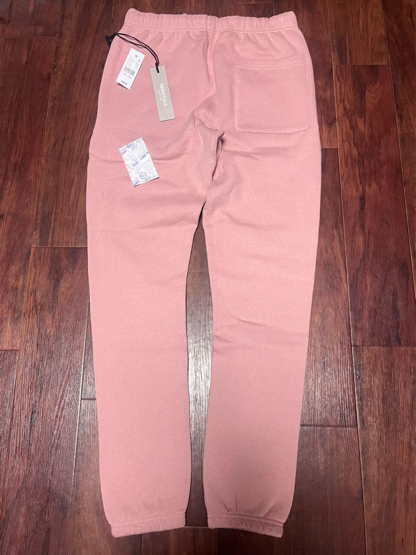 fog essentials スウェットパンツ反射フォント　ピンク裏起毛