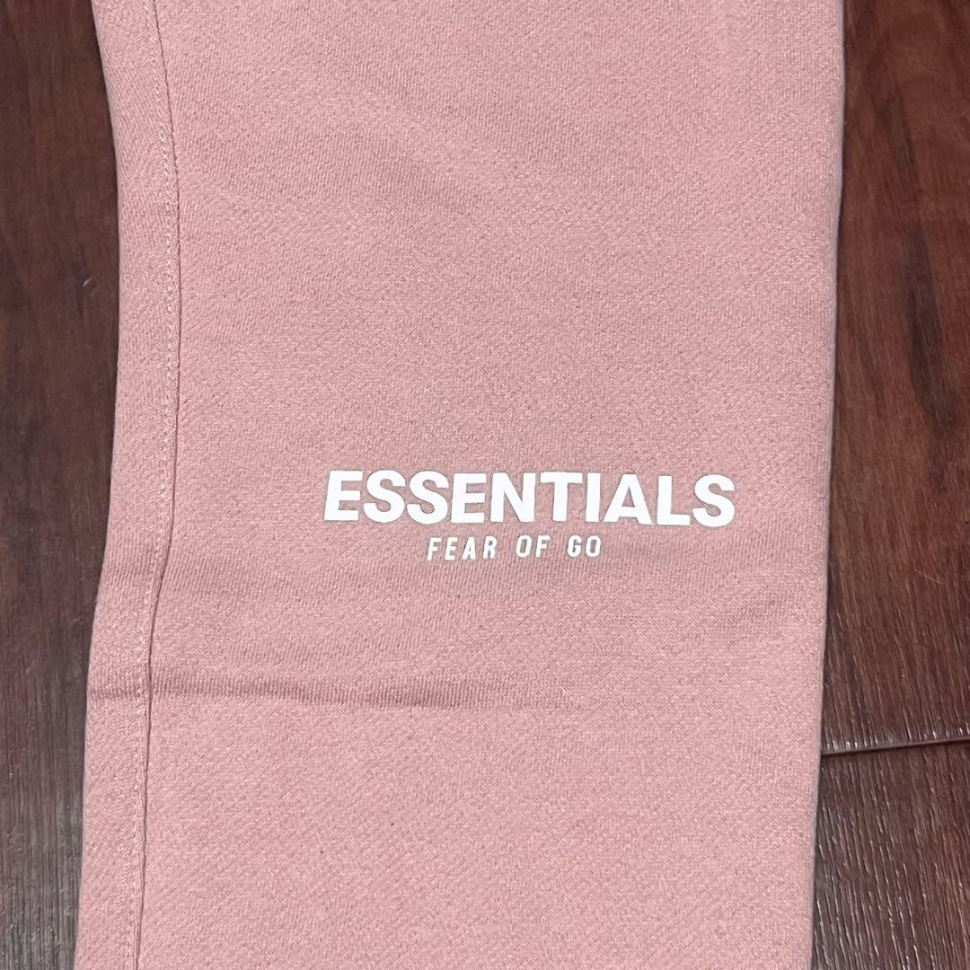 fog essentials スウェットパンツ反射フォント　ピンク裏起毛